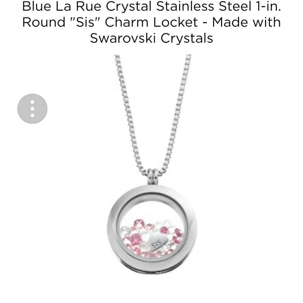 "Sis" necklace w/Swarovski crystals